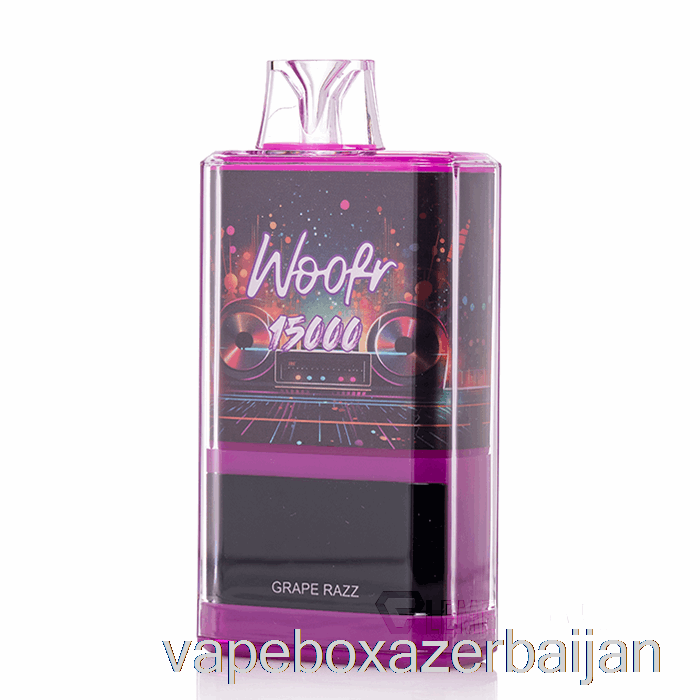 Vape Box Azerbaijan WOOFR 15000 Disposable Grape Razz